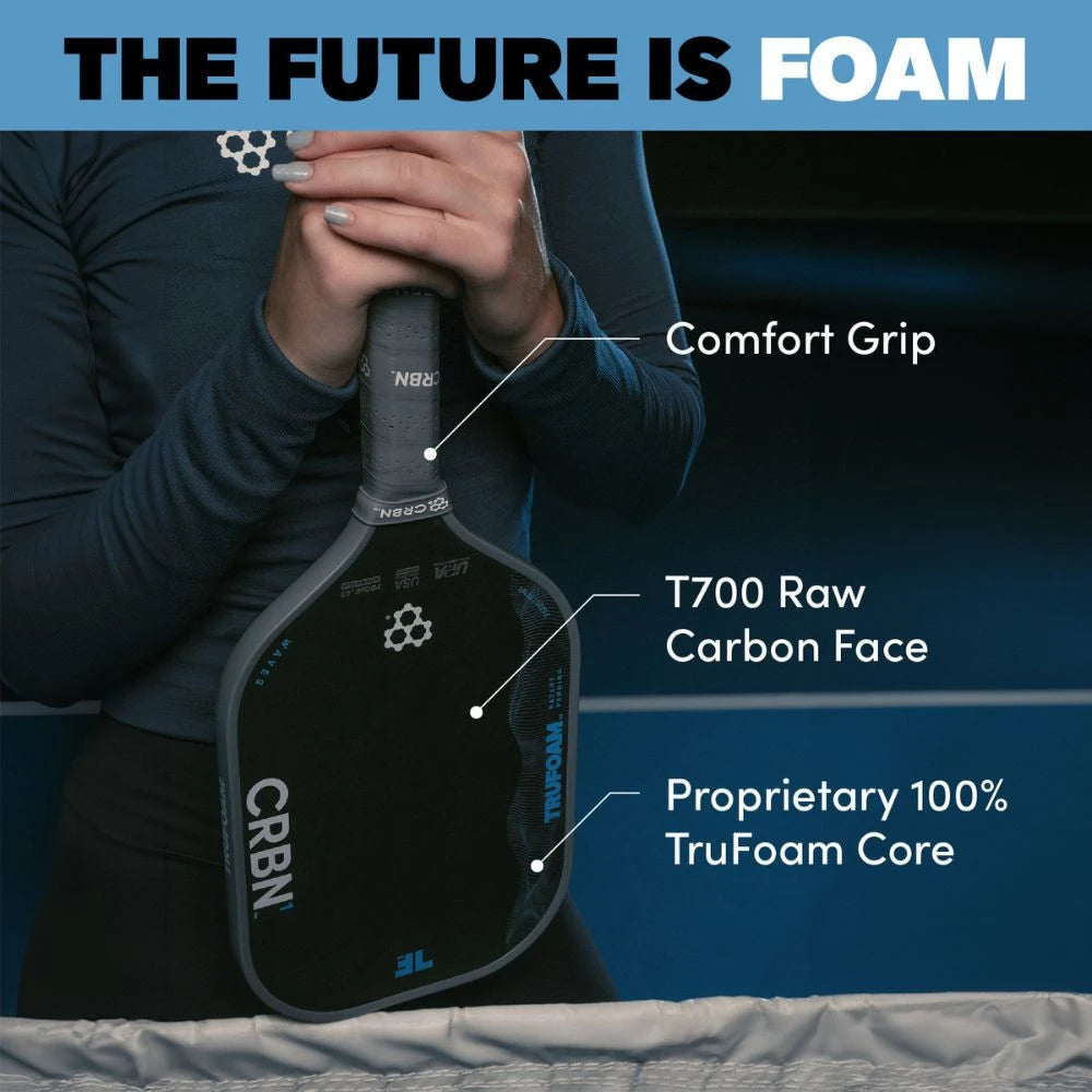 CRBN TruFoam Waves 4 Hybrid Pickleball Paddle