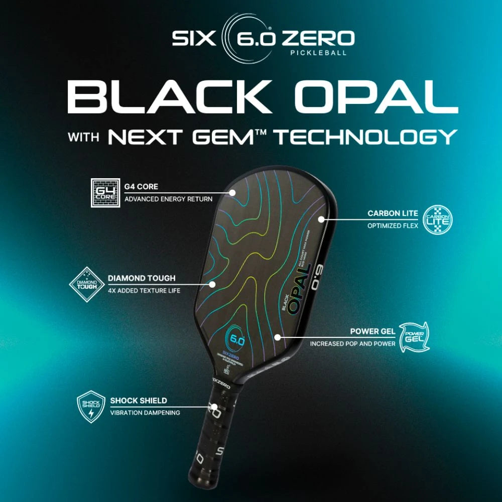 Six Zero Black Opal Pickleball Paddle